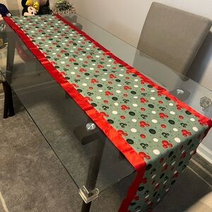 Disney Red and Green Holiday Table Runner